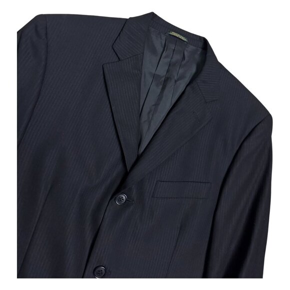 PRINCIPE Italian Wool Luxury Pinstripe 2-Piece Business Blazer SUIT 40R / Medium - Picture 3 of 10